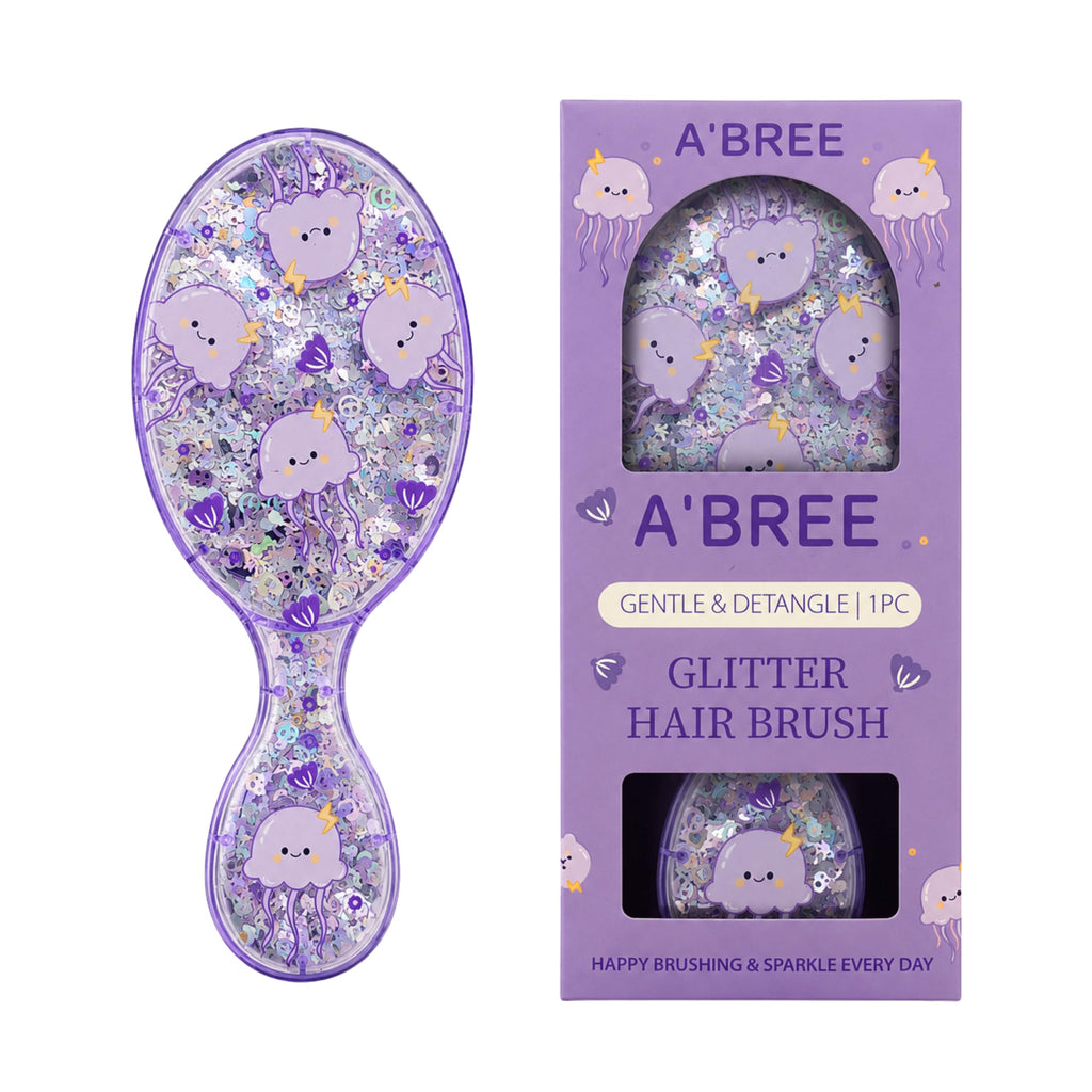 A'BREE Mini Glitter Detangling Hair Brush