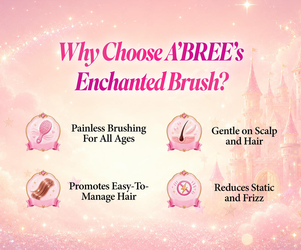 A'BREE Detangling Mini Hair Brush For Princess Gift