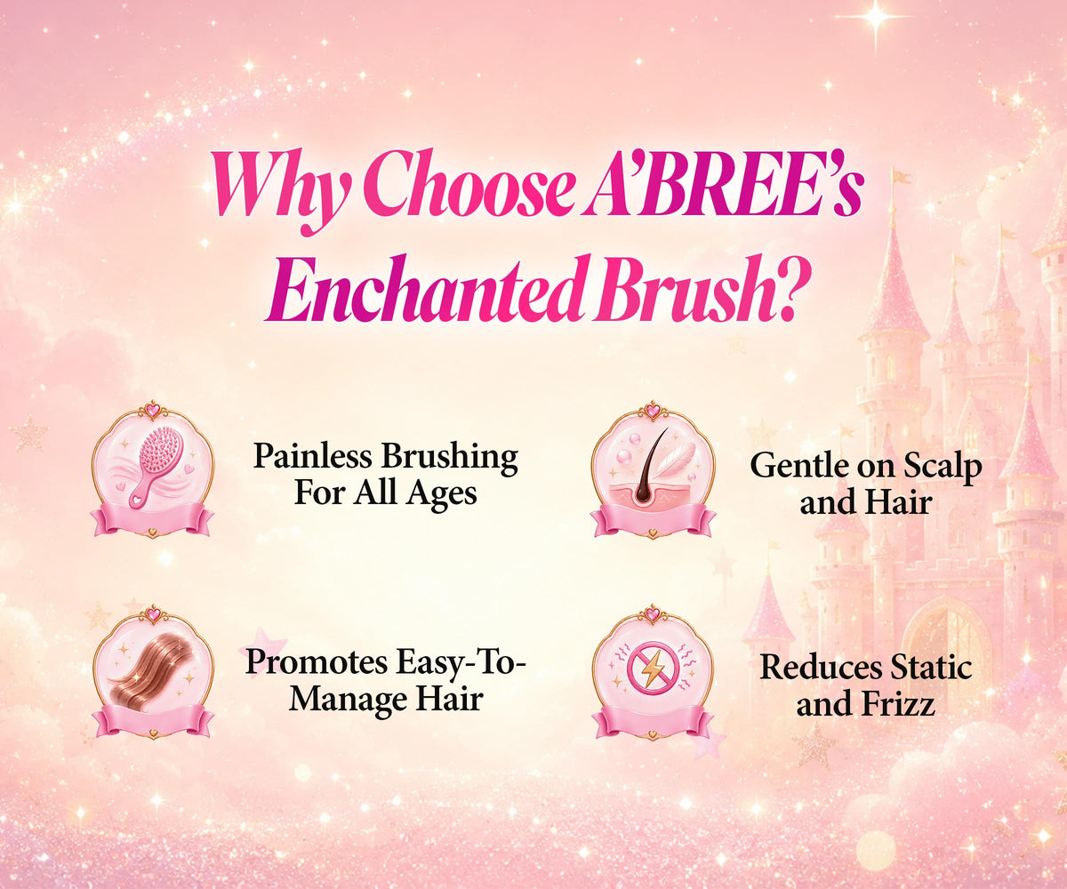A'BREE Detangling Mini Hair Brush For Princess Gift